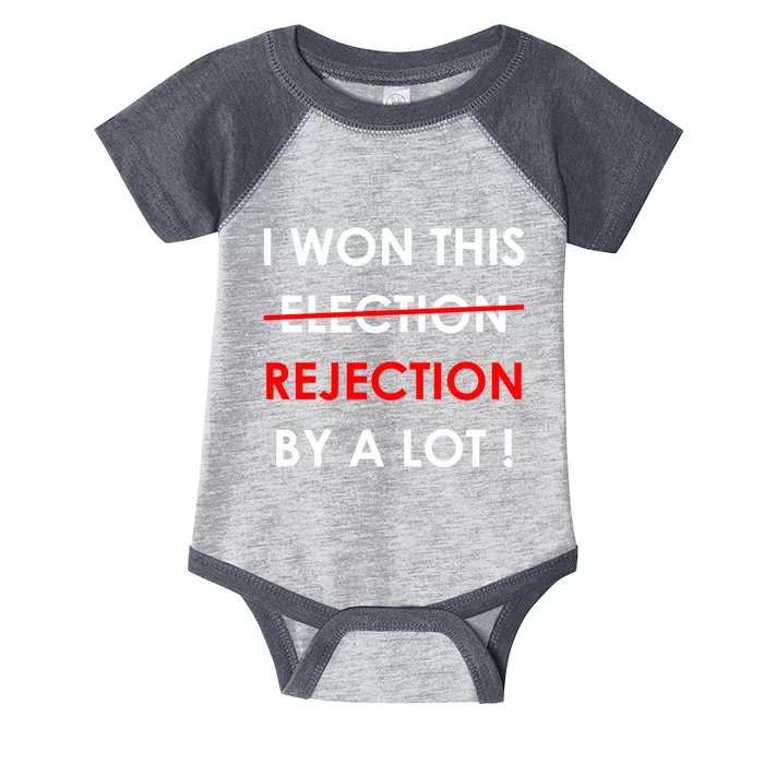 I Won This Election Rejection By A Lot Anti DONALD TRUMP Infant Baby Jersey Bodysuit