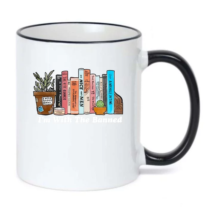 I'm With The Banned Book Funny Bookworm Gift Idea Trending Black Color Changing Mug