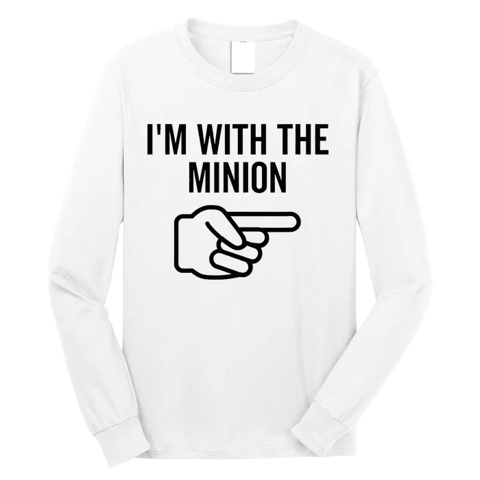 IM With The Minion Funny Couples Matching Halloween Costume Long Sleeve Shirt