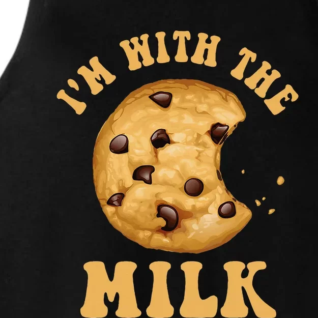 IM With The Milk And Cookie Couples Matching Costumes Ladies Tri-Blend Wicking Tank