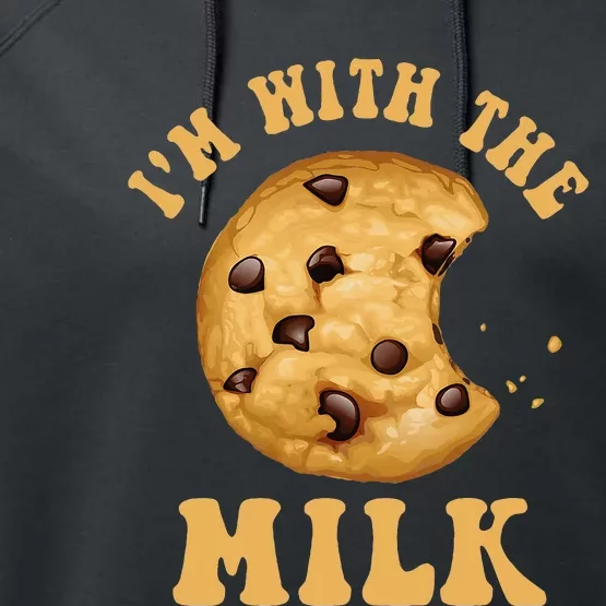 IM With The Milk And Cookie Couples Matching Costumes Performance Fleece Hoodie