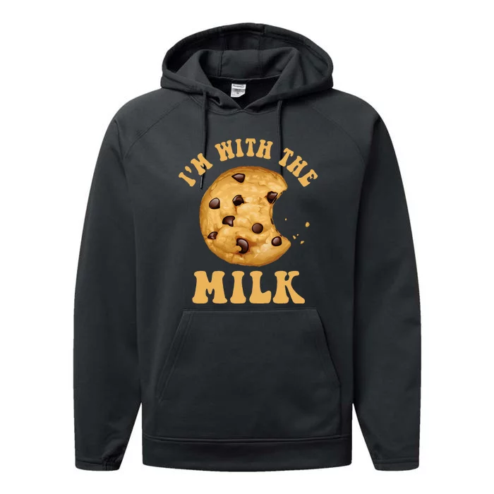 IM With The Milk And Cookie Couples Matching Costumes Performance Fleece Hoodie