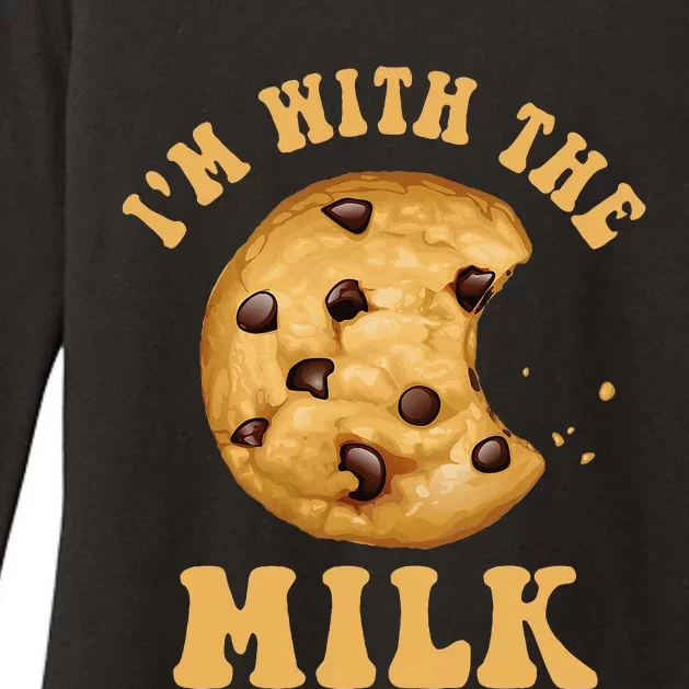 IM With The Milk And Cookie Couples Matching Costumes Womens CVC Long Sleeve Shirt