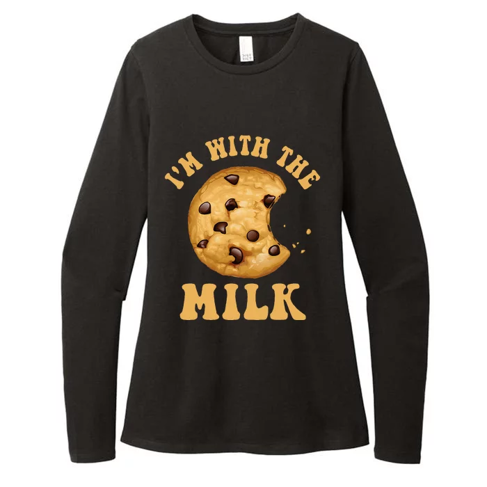 IM With The Milk And Cookie Couples Matching Costumes Womens CVC Long Sleeve Shirt