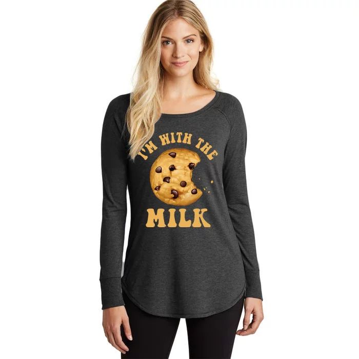 IM With The Milk And Cookie Couples Matching Costumes Women's Perfect Tri Tunic Long Sleeve Shirt