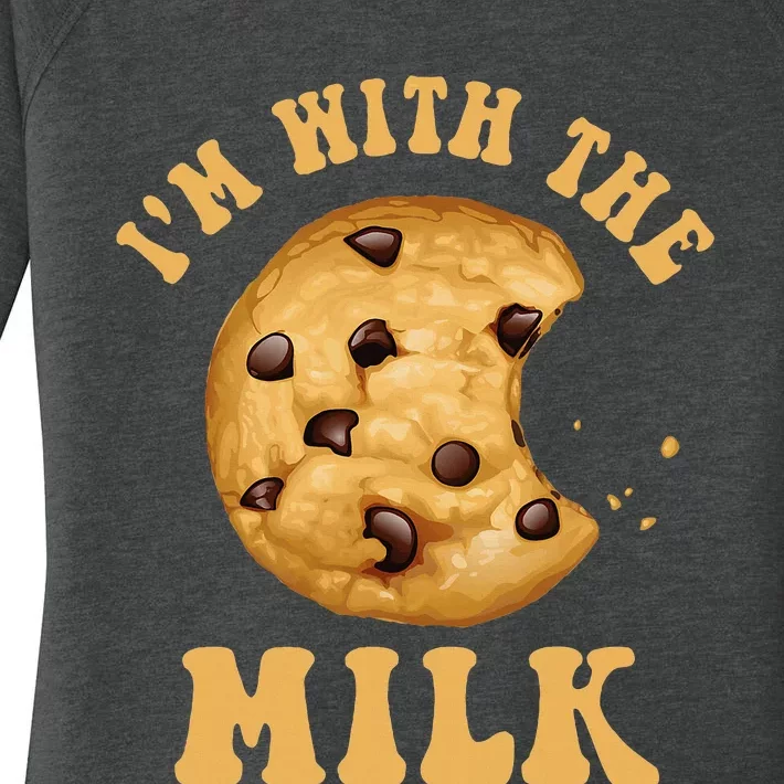 IM With The Milk And Cookie Couples Matching Costumes Women's Perfect Tri Tunic Long Sleeve Shirt