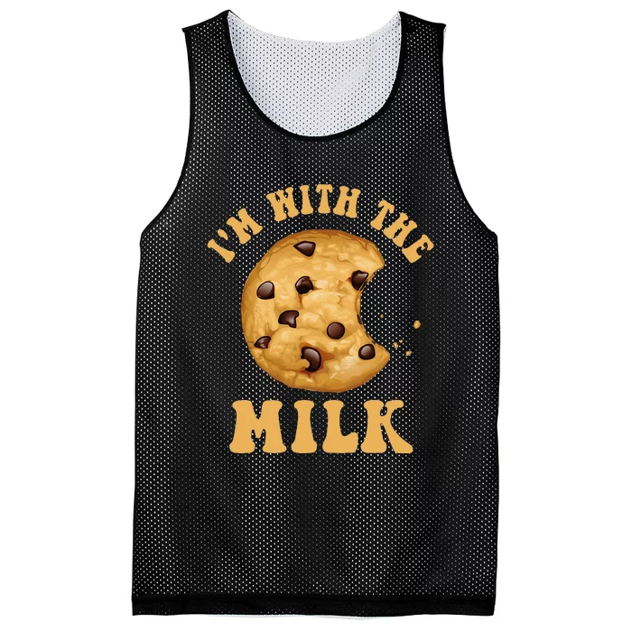 IM With The Milk And Cookie Couples Matching Costumes Mesh Reversible Basketball Jersey Tank