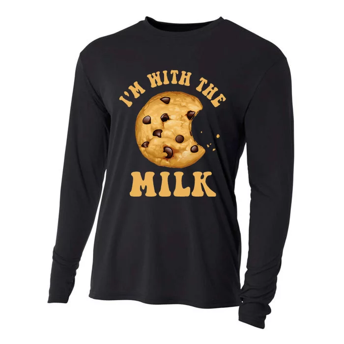 IM With The Milk And Cookie Couples Matching Costumes Cooling Performance Long Sleeve Crew