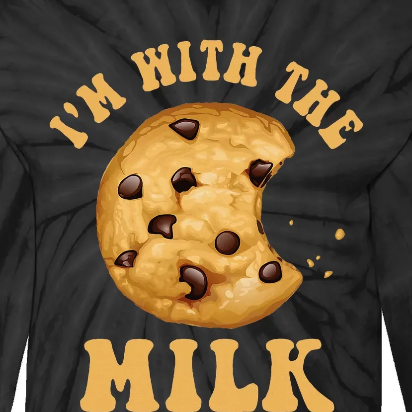 IM With The Milk And Cookie Couples Matching Costumes Tie-Dye Long Sleeve Shirt