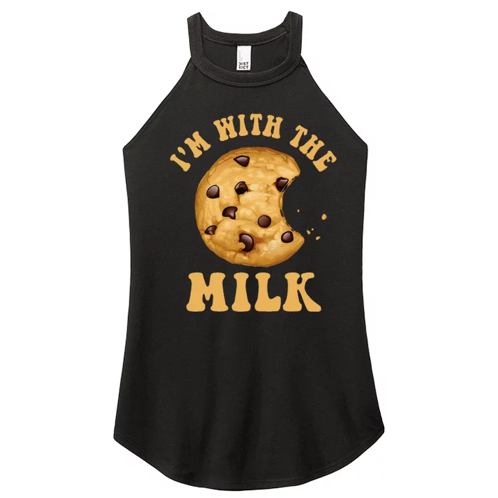 IM With The Milk And Cookie Couples Matching Costumes Women’s Perfect Tri Rocker Tank