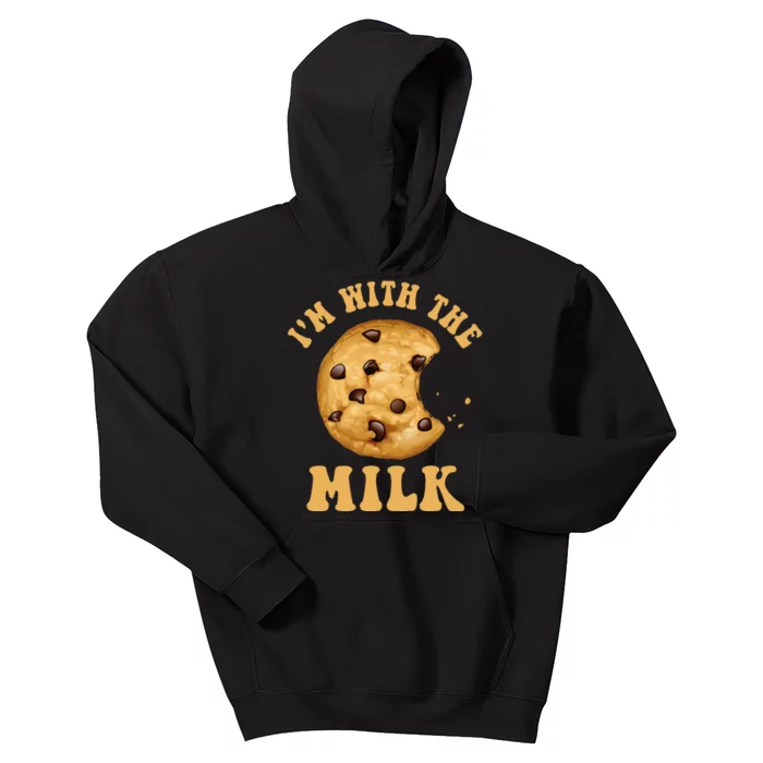 IM With The Milk And Cookie Couples Matching Costumes Kids Hoodie