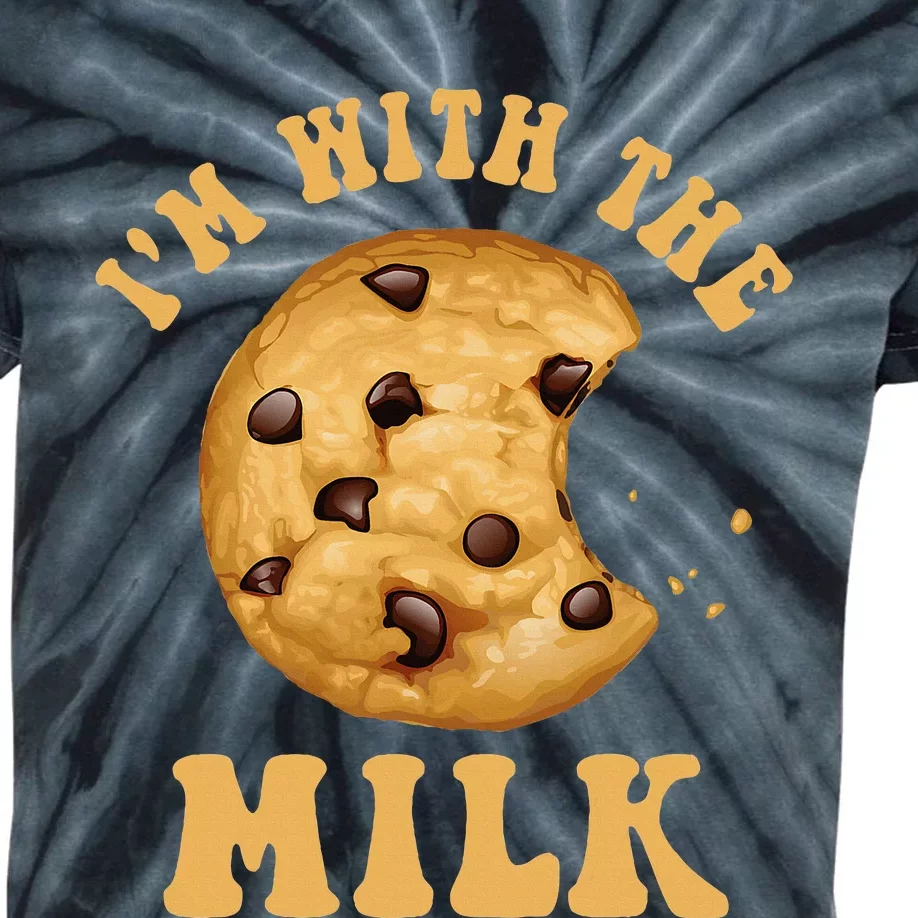 IM With The Milk And Cookie Couples Matching Costumes Kids Tie-Dye T-Shirt