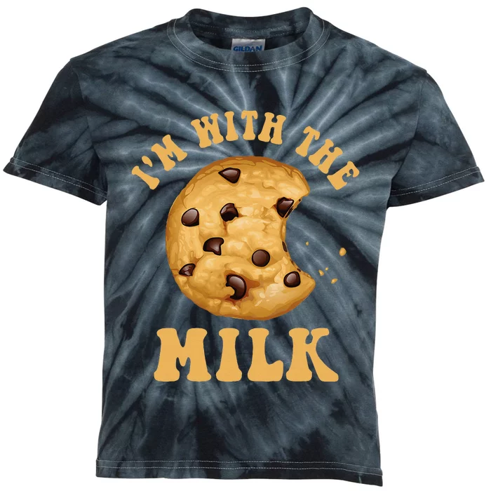 IM With The Milk And Cookie Couples Matching Costumes Kids Tie-Dye T-Shirt