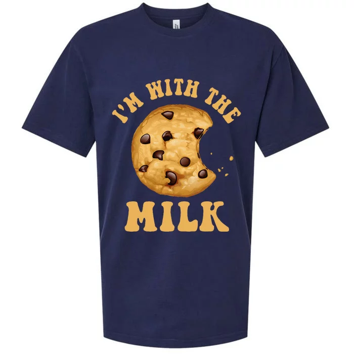 IM With The Milk And Cookie Couples Matching Costumes Sueded Cloud Jersey T-Shirt