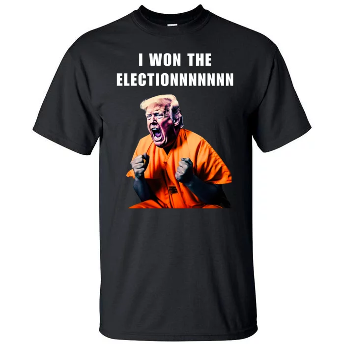 I Won The ElectionFunny Trump Prisoner Halloween Costume Tall T-Shirt