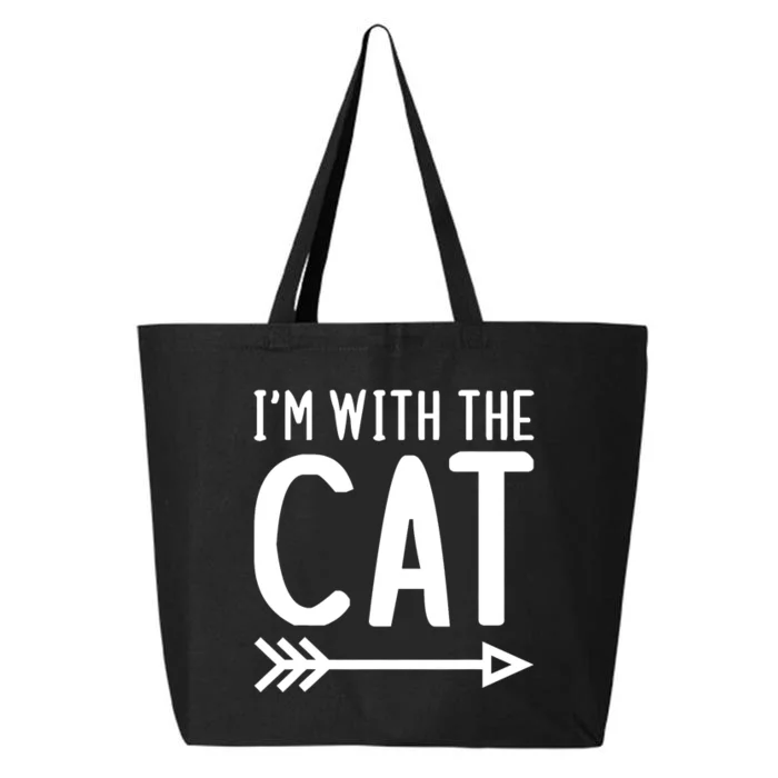 IM With The Cat Funny Matching Halloween Couple Costume 25L Jumbo Tote