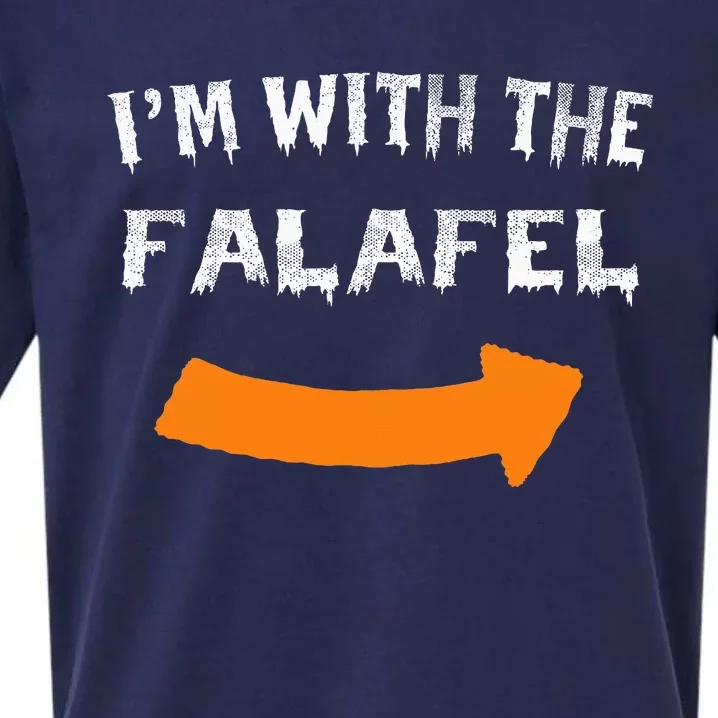 IM With The Falafel Funny Lazy Halloween Costume Sueded Cloud Jersey T-Shirt