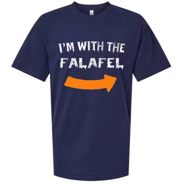 IM With The Falafel Funny Lazy Halloween Costume Sueded Cloud Jersey T-Shirt