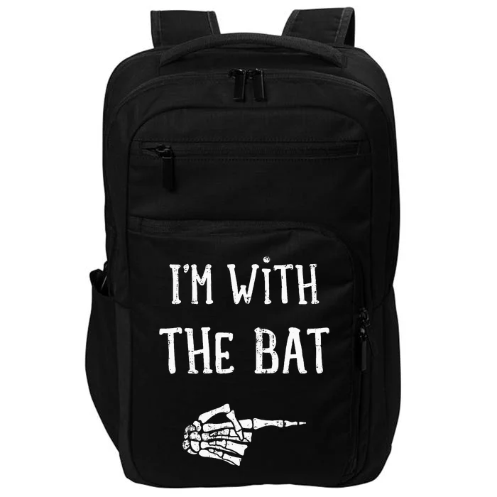 IM With The Bat Funny Matching Couple Costume Halloween Impact Tech Backpack