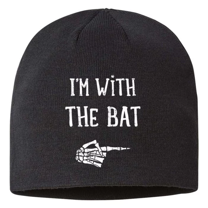 IM With The Bat Funny Matching Couple Costume Halloween 8 1/2in Sustainable Knit Beanie