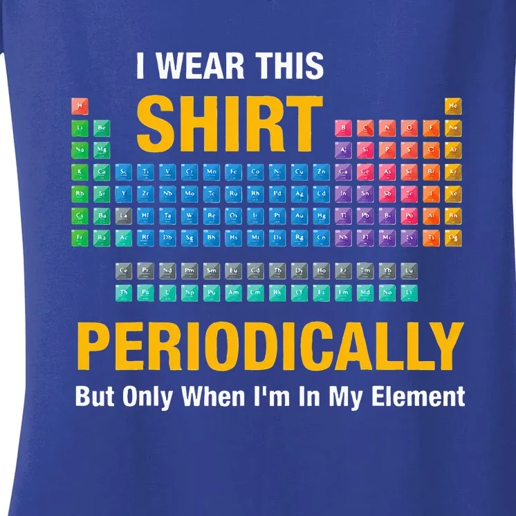 I Wear This Periodically Retro Chemistry Women's V-Neck T-Shirt