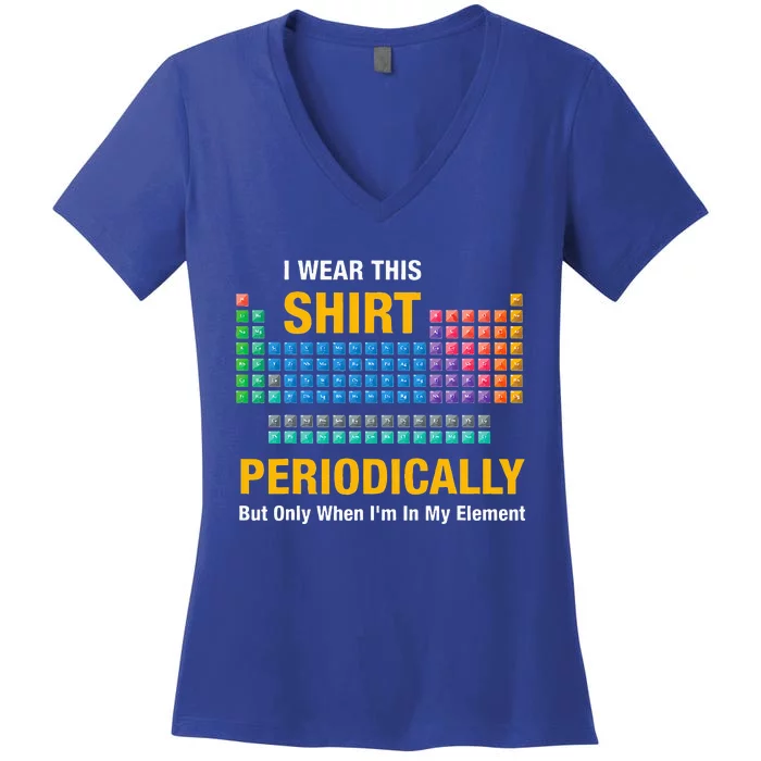 I Wear This Periodically Retro Chemistry Women's V-Neck T-Shirt