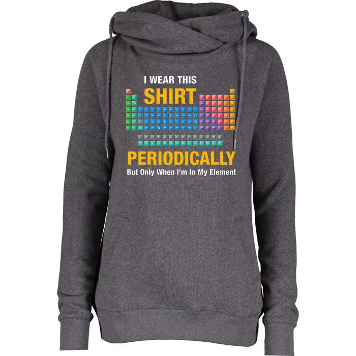 I Wear This Periodically Retro Chemistry Womens Funnel Neck Pullover Hood