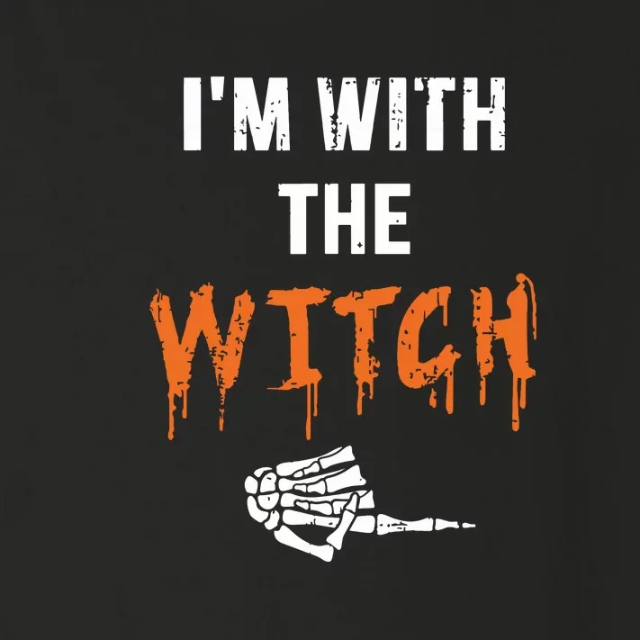 Im With The Witch Funny Matching Halloween Couples Toddler Long Sleeve Shirt