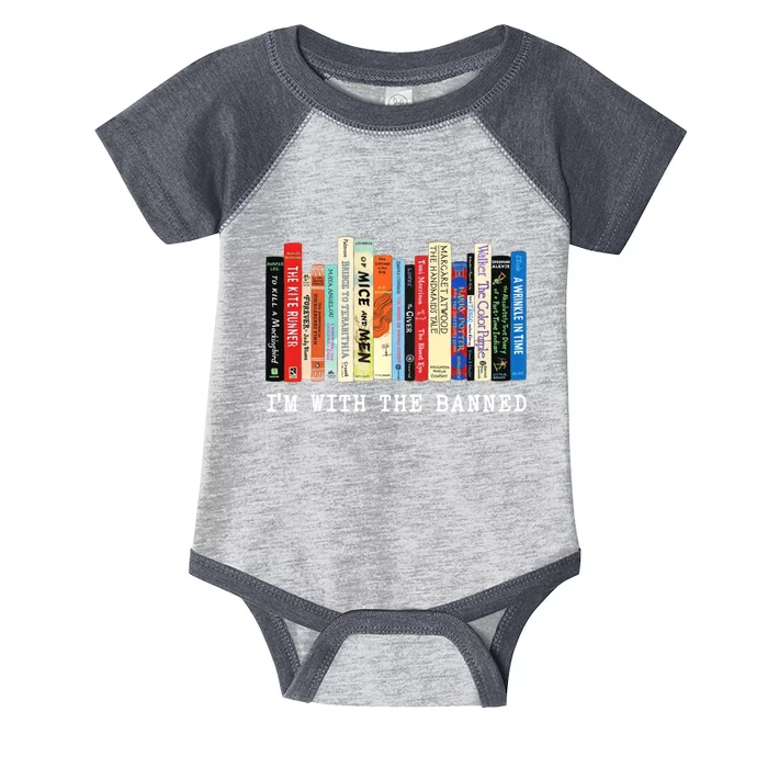 Im With The Banned Banned Books Reading Books Infant Baby Jersey Bodysuit