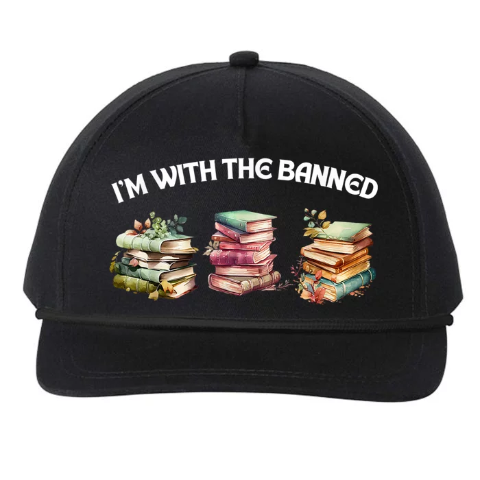 I'm With The Banned Books Funny I Read Banned Books Lovers Snapback Five-Panel Rope Hat