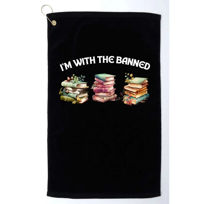 I'm With The Banned Books Funny I Read Banned Books Lovers Platinum Collection Golf Towel