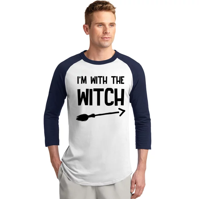 I'm With The Witch Baseball Sleeve Shirt