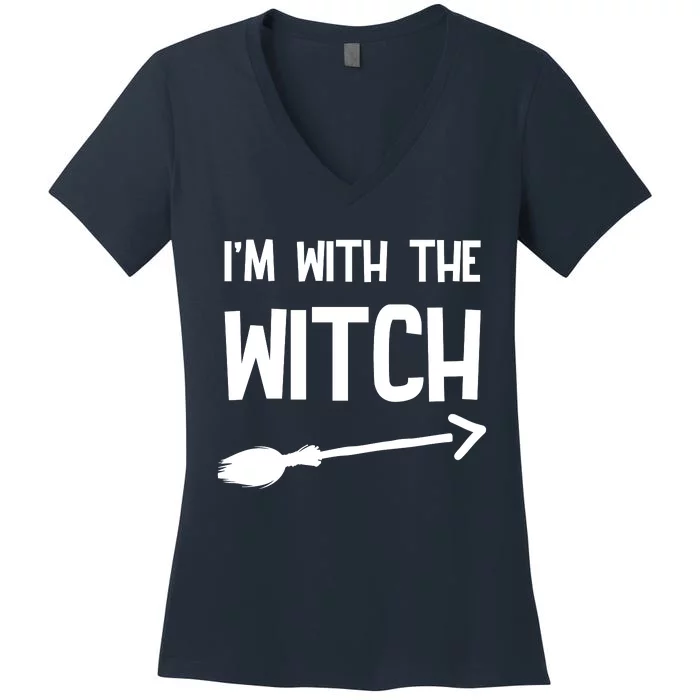 I'm With The Witch Women's V-Neck T-Shirt