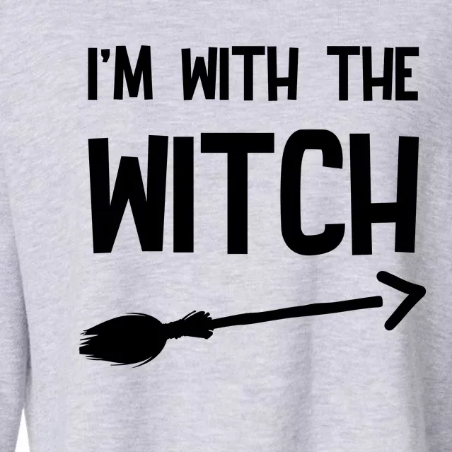 I'm With The Witch Cropped Pullover Crew