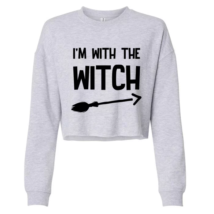 I'm With The Witch Cropped Pullover Crew