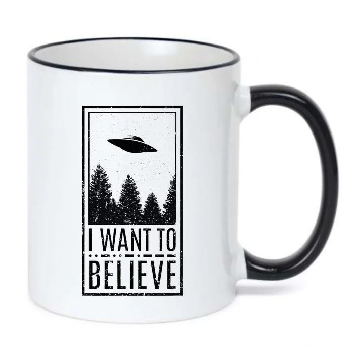 I Want To Believe Ufo Believer Alien Conspiracy Black Color Changing Mug