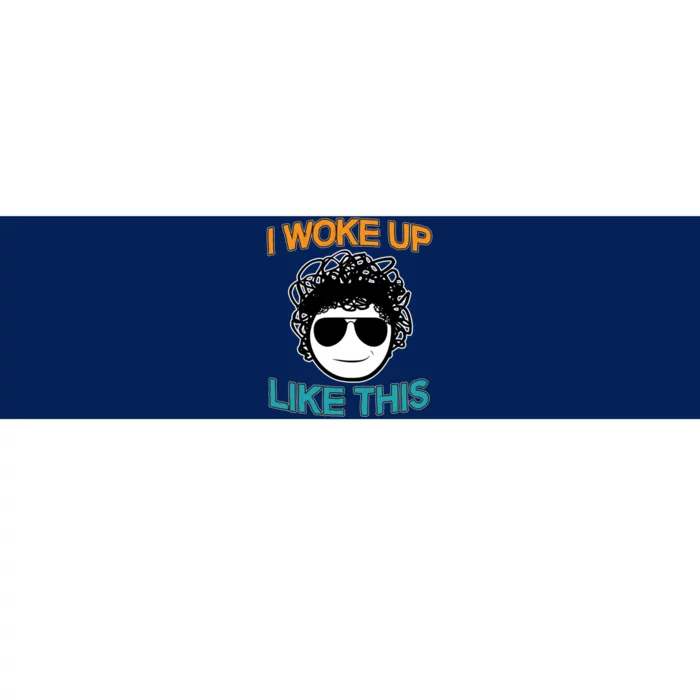 I Woke Up Like This Funny Emoji Smile Cool Face Bumper Sticker