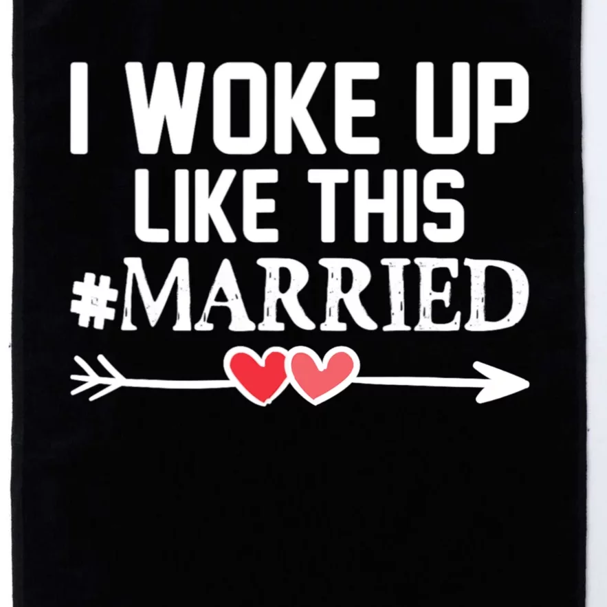 I Woke Up Like This Married Funny Christmas Couples Platinum Collection Golf Towel