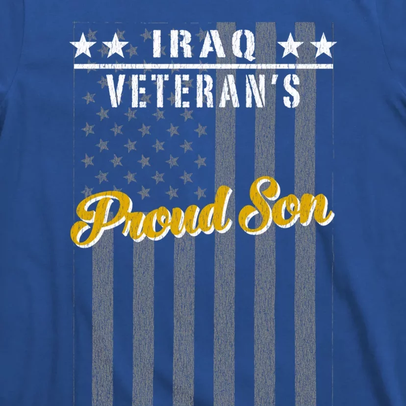 Iraq War Veteran Proud Son American Flag Great Gift T-Shirt