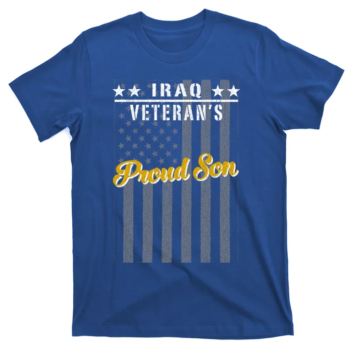 Iraq War Veteran Proud Son American Flag Great Gift T-Shirt