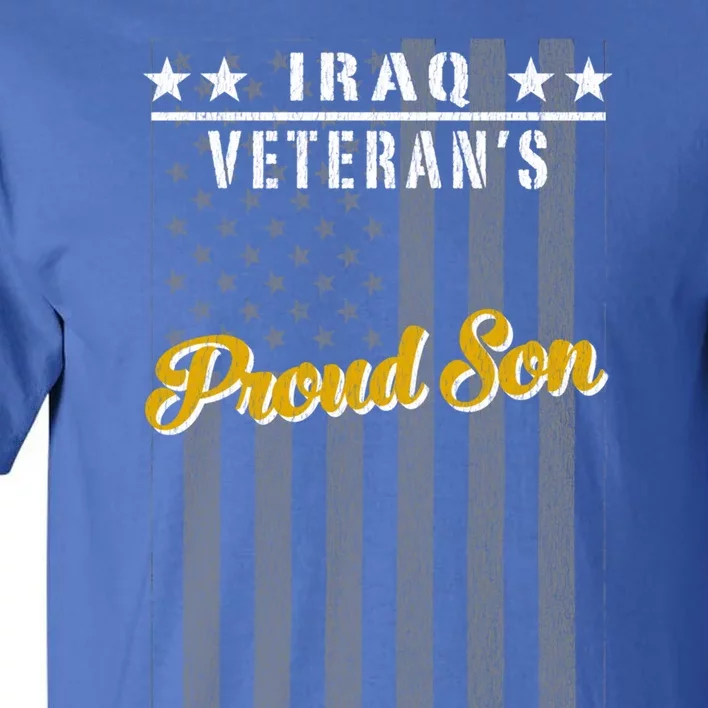 Iraq War Veteran Proud Son American Flag Great Gift Tall T-Shirt