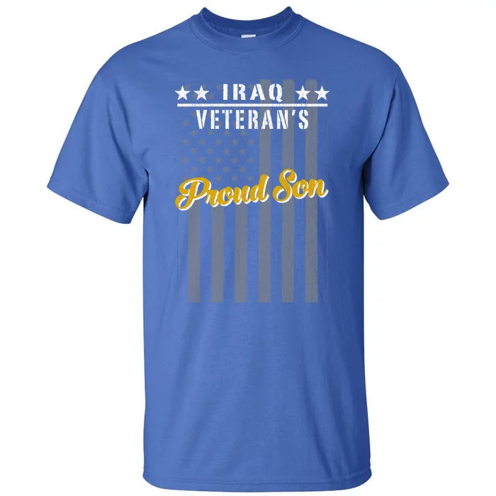 Iraq War Veteran Proud Son American Flag Great Gift Tall T-Shirt