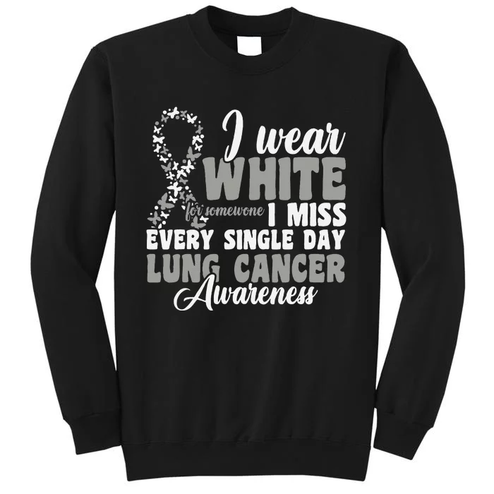 I Wear White Lung Cancer Awareness Sweatshirt