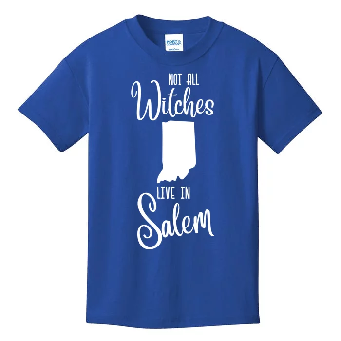 Indiana Witch Wicca State Silhouette Graphic Gift Kids T-Shirt