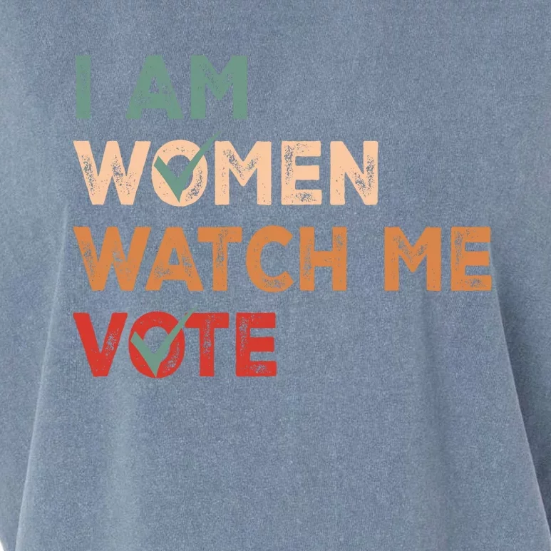 I Women Watch Me Vote Kamala Harris 2024 Garment-Dyed Women's Muscle Tee