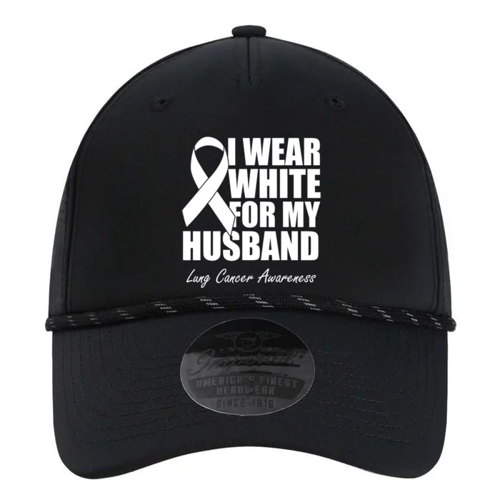 I Wear White For My Husband Lung Cancer Awareness Gift Performance The Dyno Cap