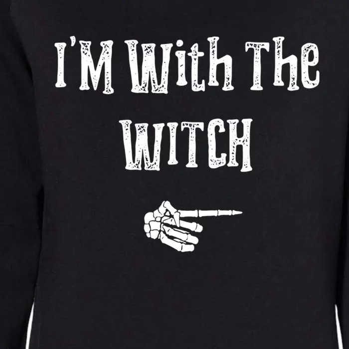 Im With Witch Halloween Costume Funny Couples Matching Gift Womens California Wash Sweatshirt