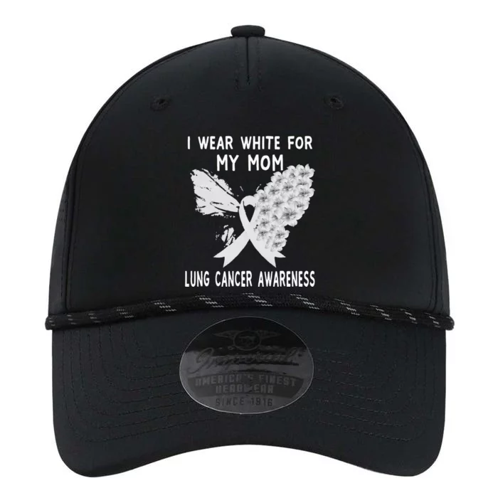 I Wear White Ribbon Lung Cancer Awareness Product Mom Performance The Dyno Cap