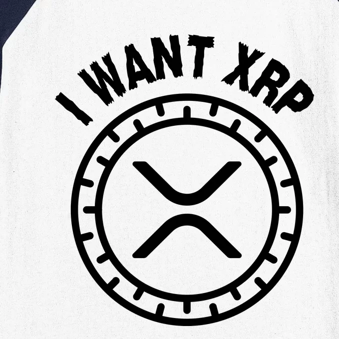 I Want Xrp Crypto Currency XRP Cryptocurrency Baseball Sleeve Shirt