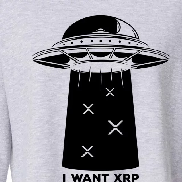 I Want Xrp Ripple Token Crypto Coin Millionaire Cool Gift Cropped Pullover Crew